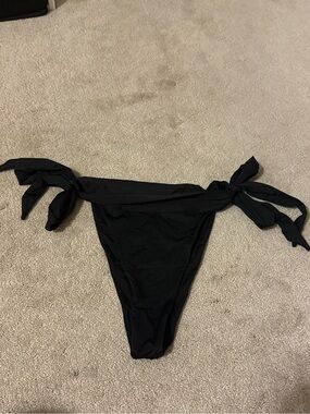 437 Black Side Tie Bottoms